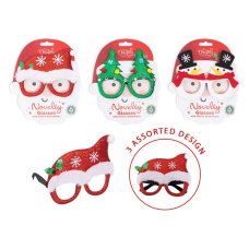 XM1289: Christmas Glitter Effect Novelty Glasses